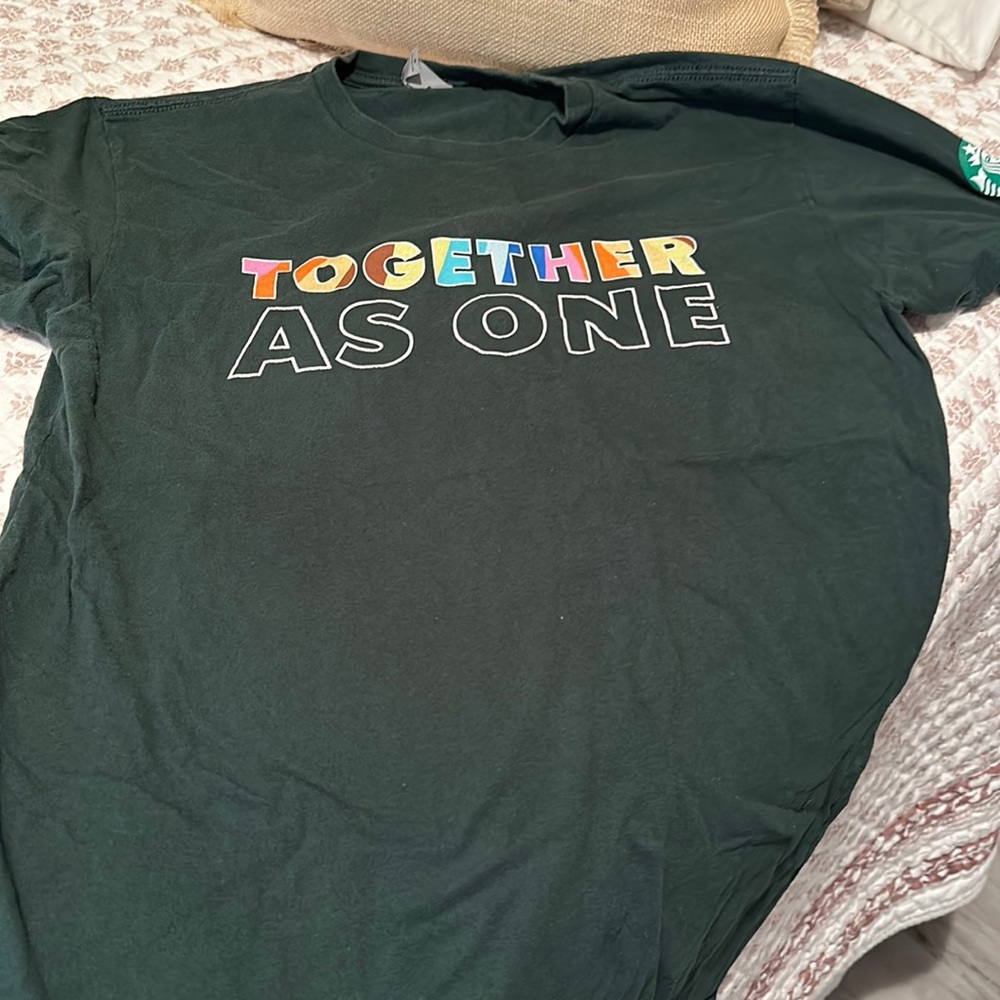 Starbucks Together as One Pride tshirt sz M